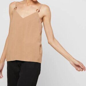 Topshop Women's Tilda Ring Camisole Top in Camel